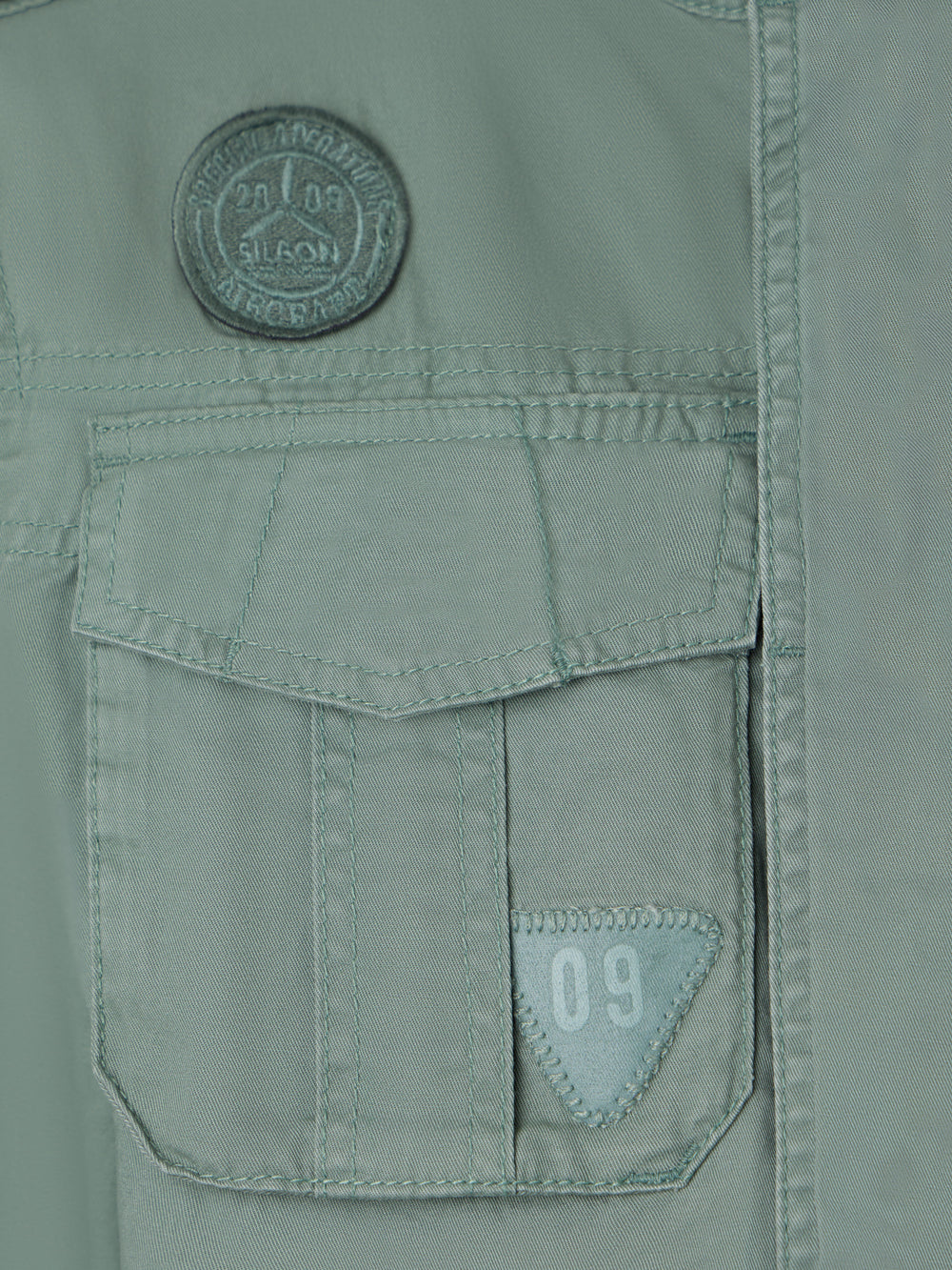 Parka militar tingida verde