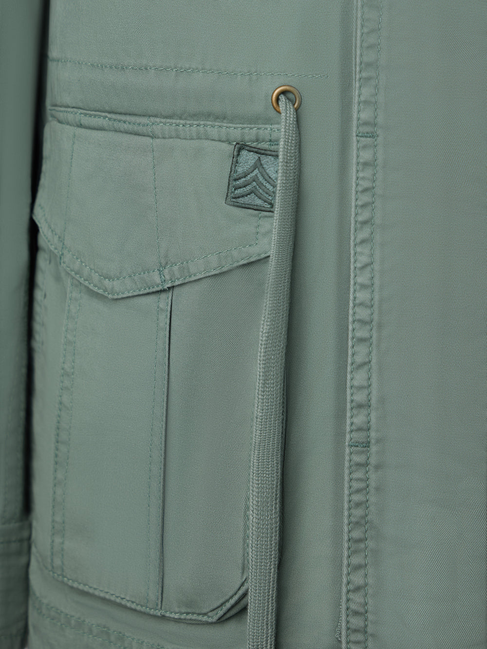 Parka militar tingida verde