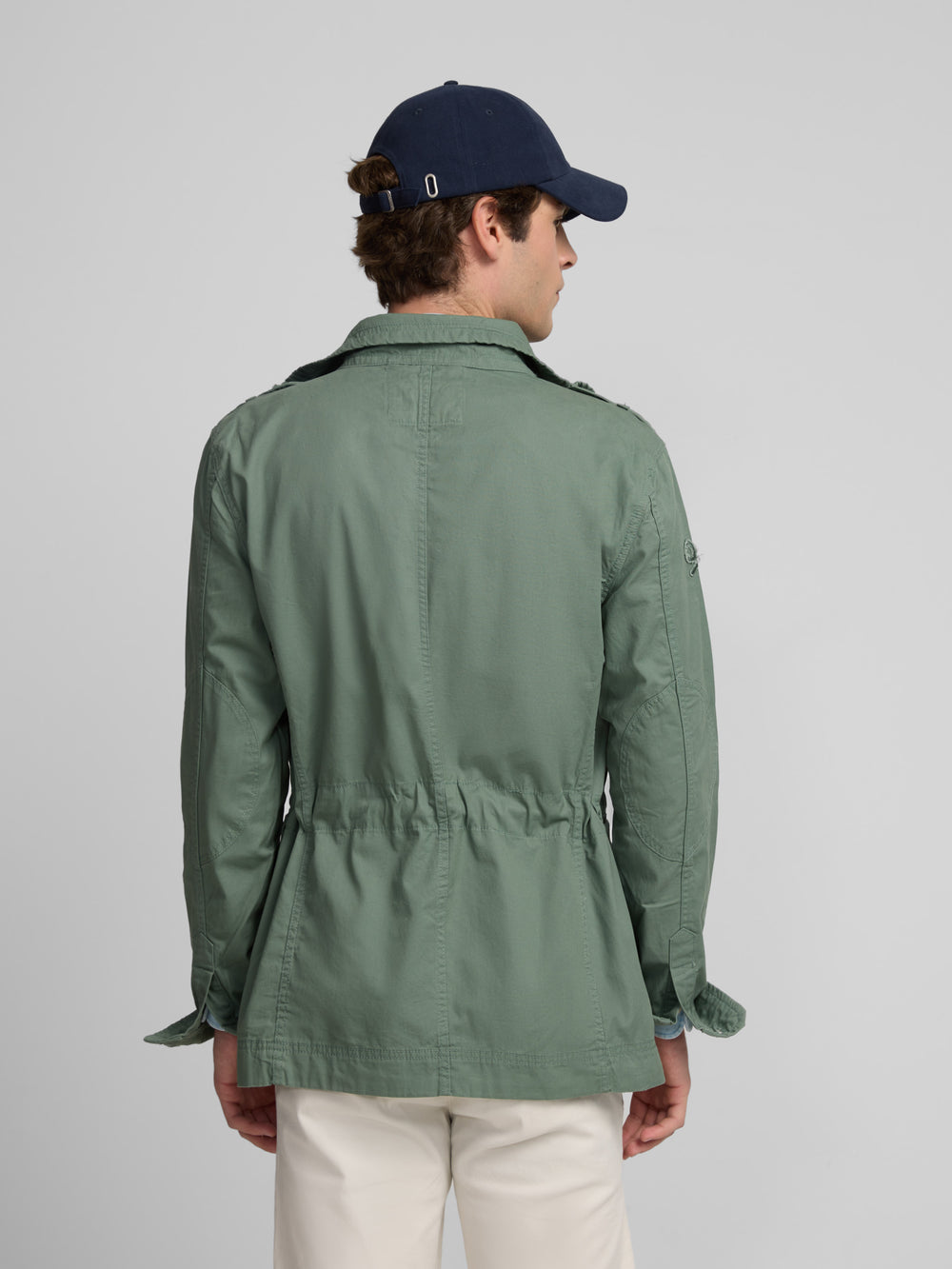 Parka militar tingida verde