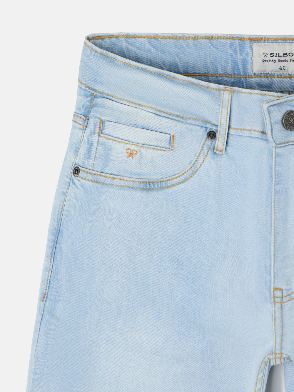 Pantalon sport jeans azul claro