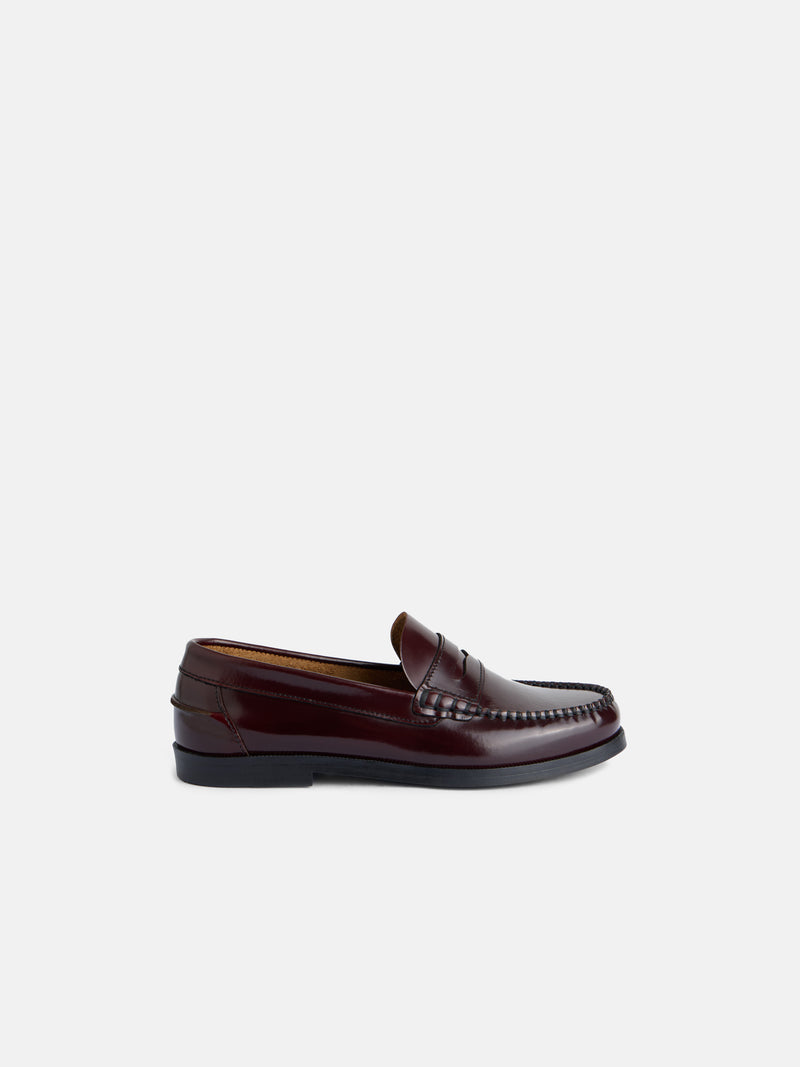 Kids loafer shoe burgundy