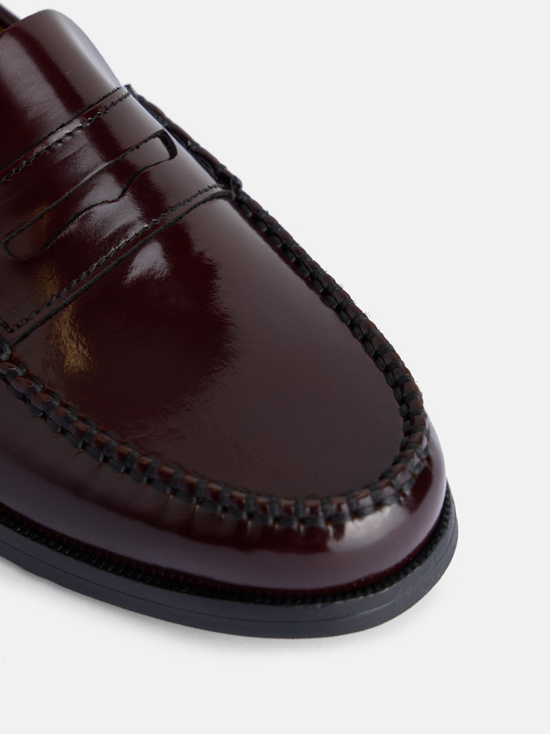 Kids loafer shoe burgundy