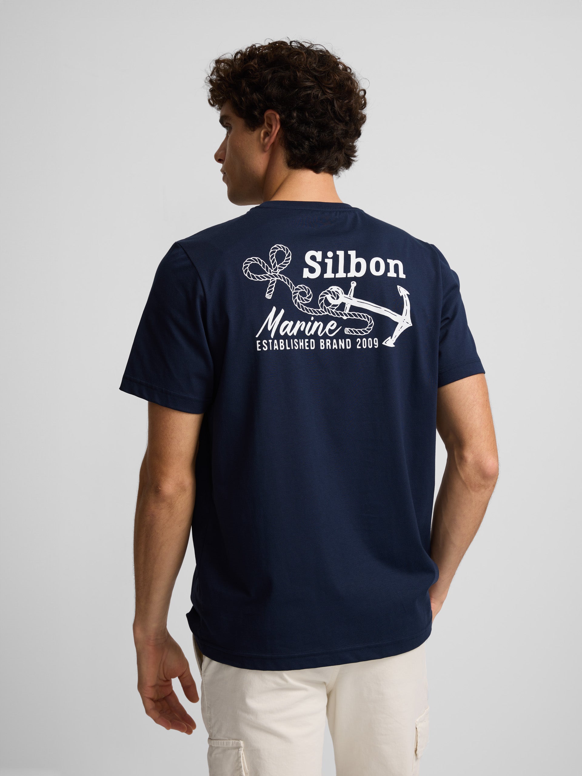 Camiseta Básica De Manga Corta Para Hombre - 100% Algodón, Diseño Smile Con Raquetas, Fabricada En Portugal