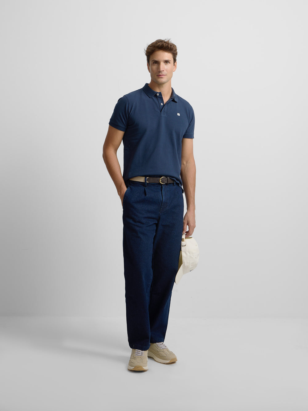 Polo clasico miniparche marino