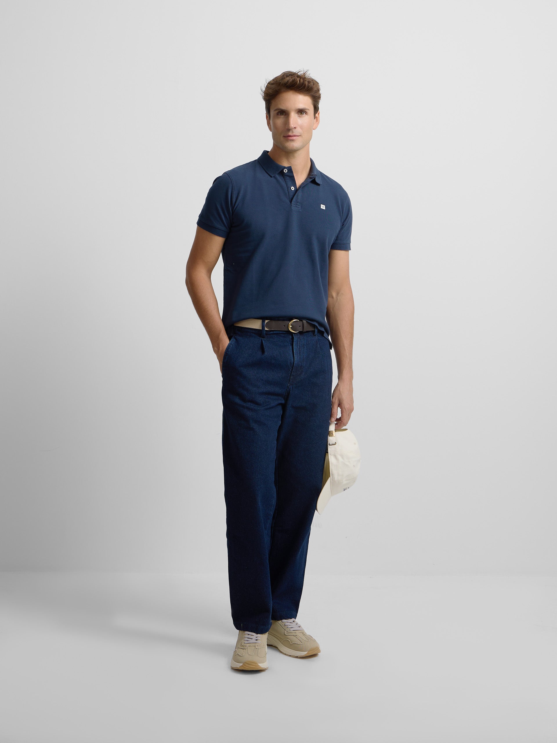 Polo clasico miniparche marino