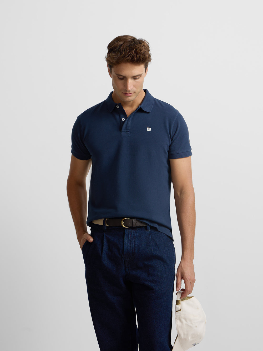 Polo clasico miniparche marino