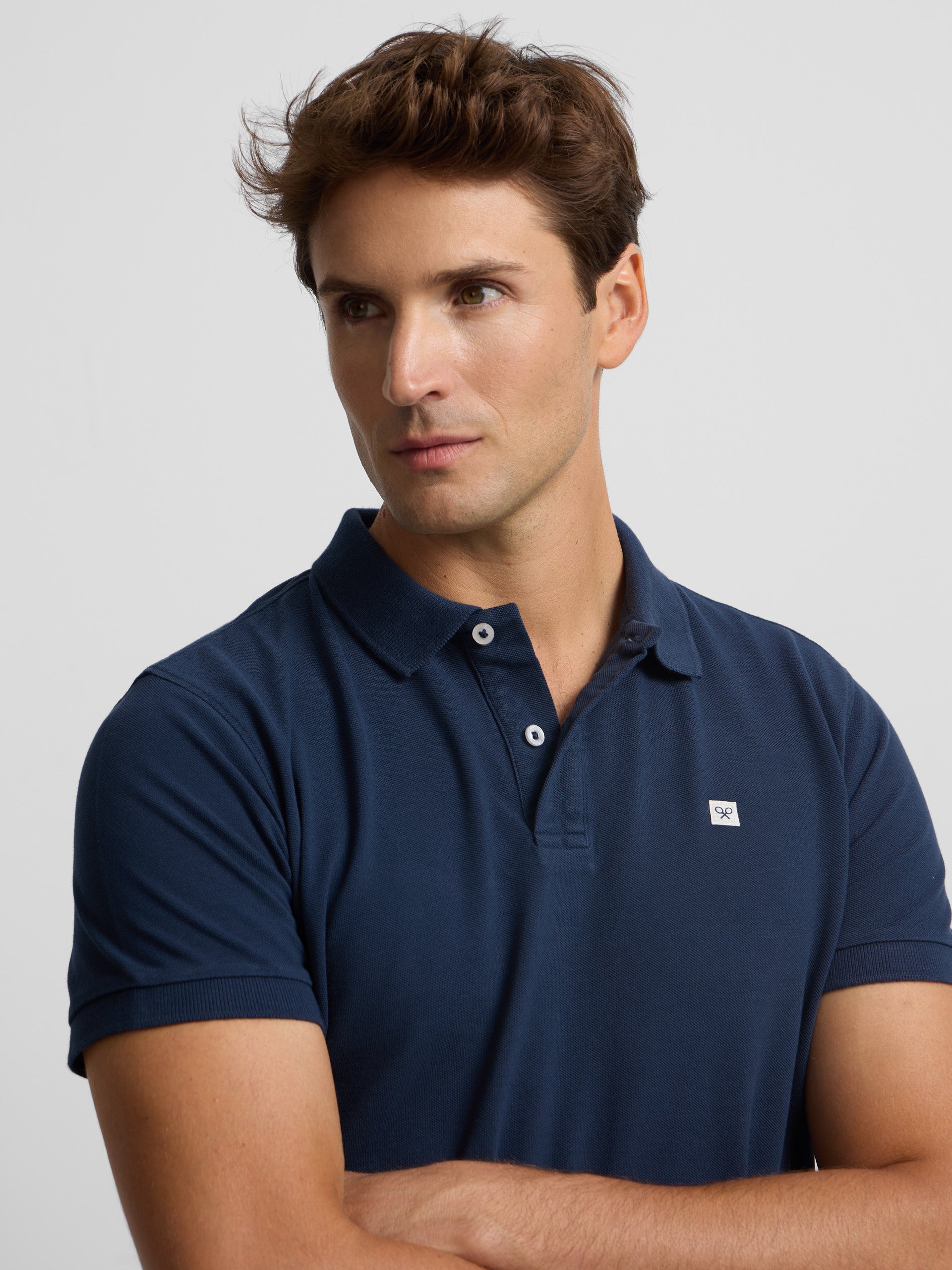 Polo clasico miniparche marino