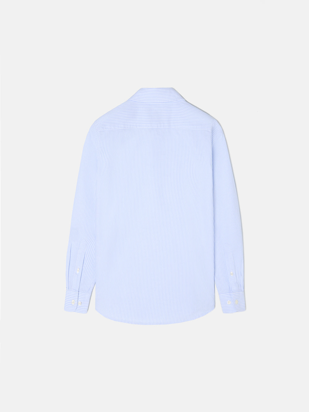 Camisa desportiva para crianças riscas oxford azul-claro