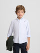 Camisa sport kids rayas oxford celeste