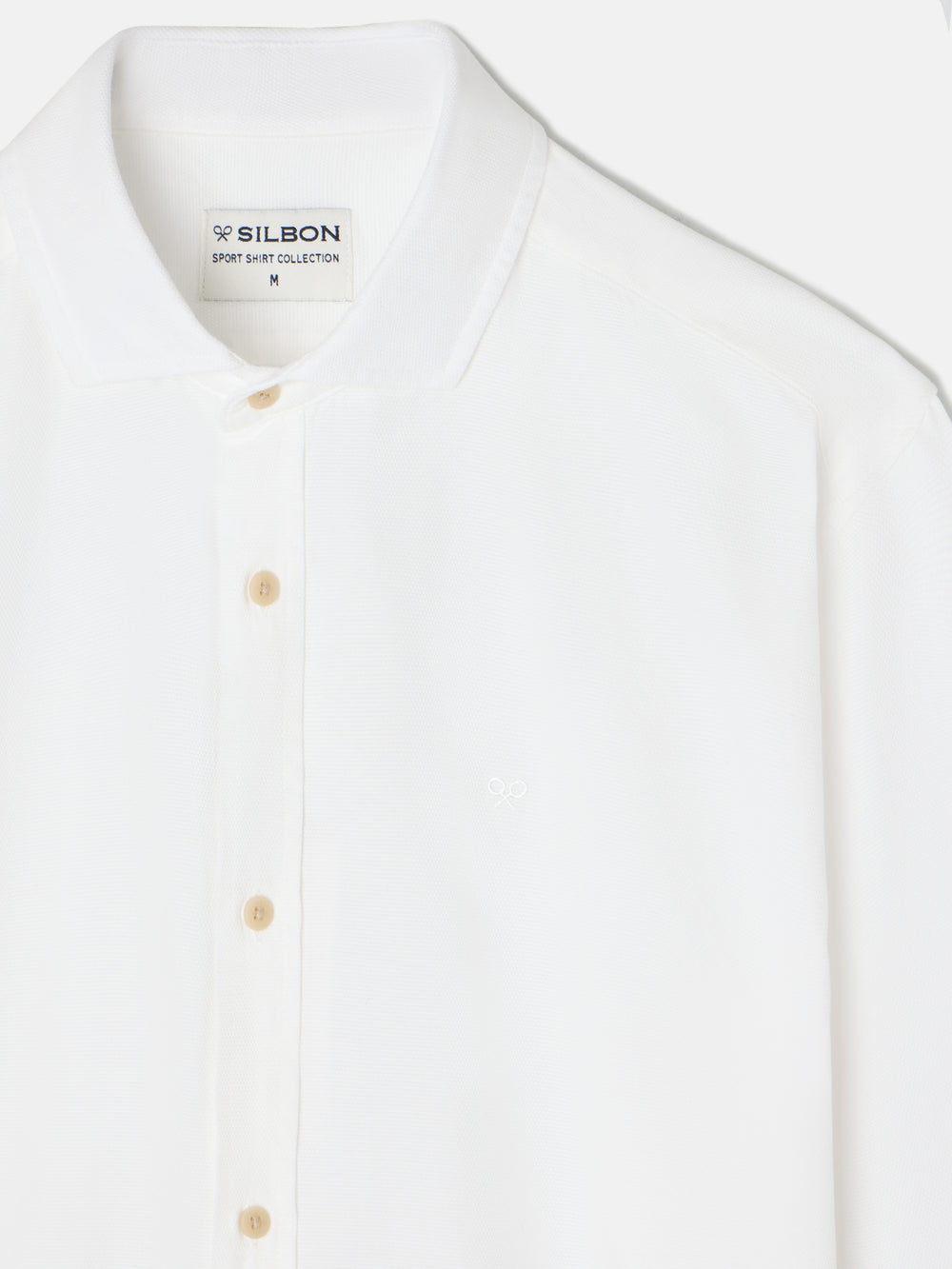 White mini-structure sport shirt