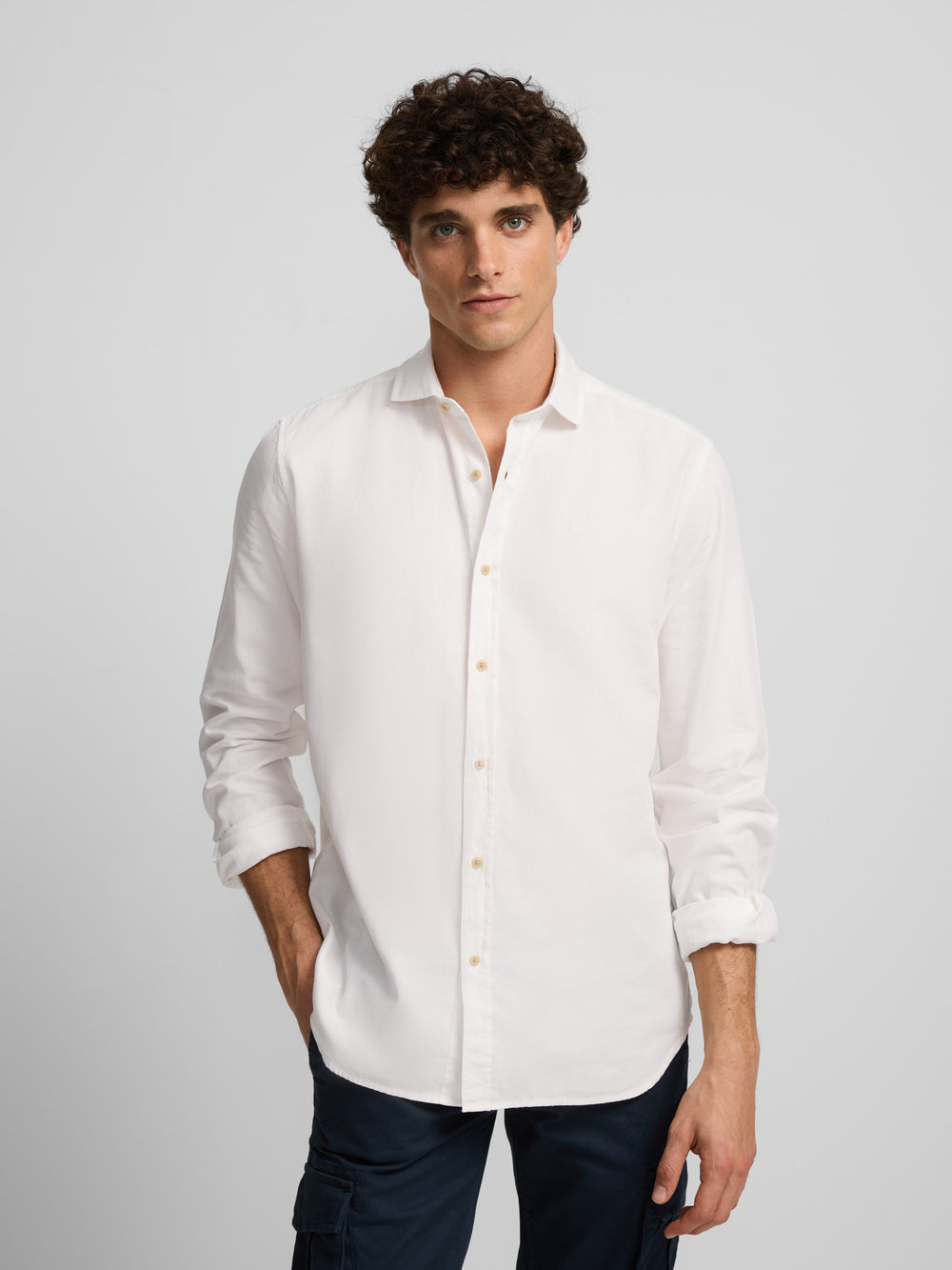 White mini-structure sport shirt
