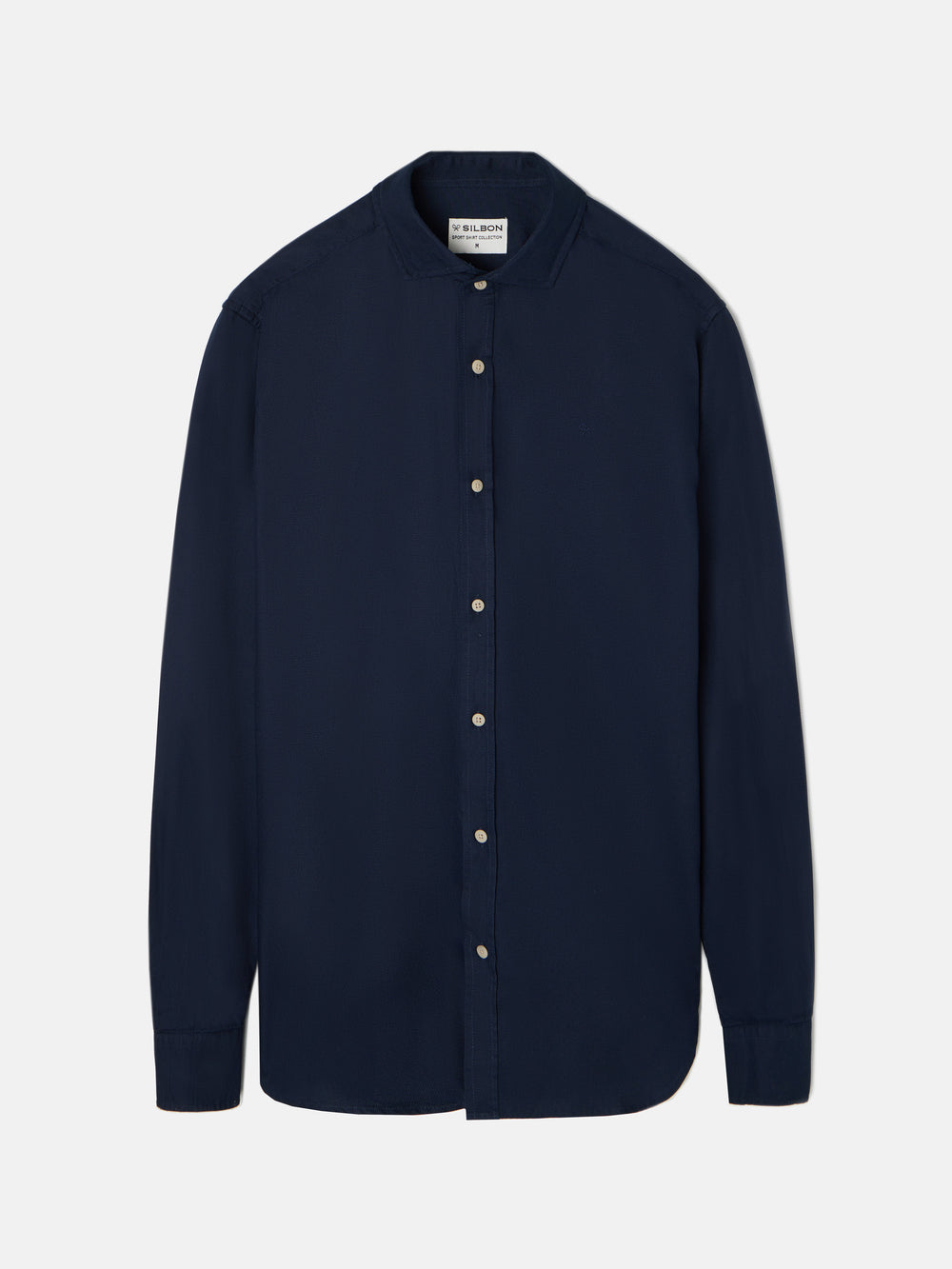 Navy blue mini-structure sport shirt