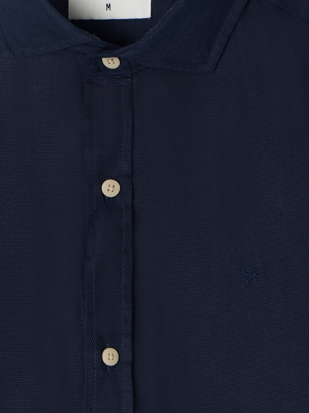 Navy blue mini-structure sport shirt