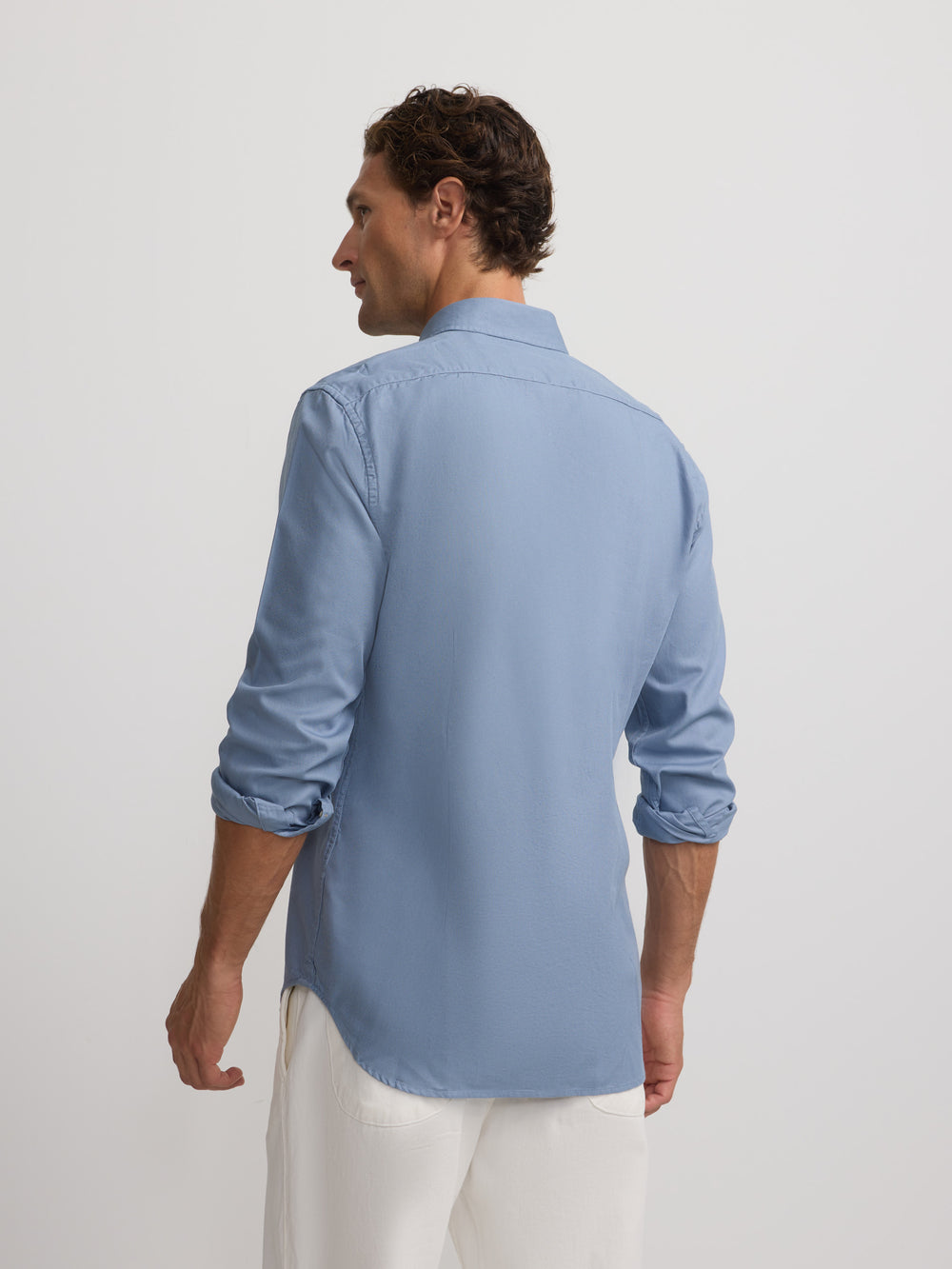 Blue mini-structure sport shirt