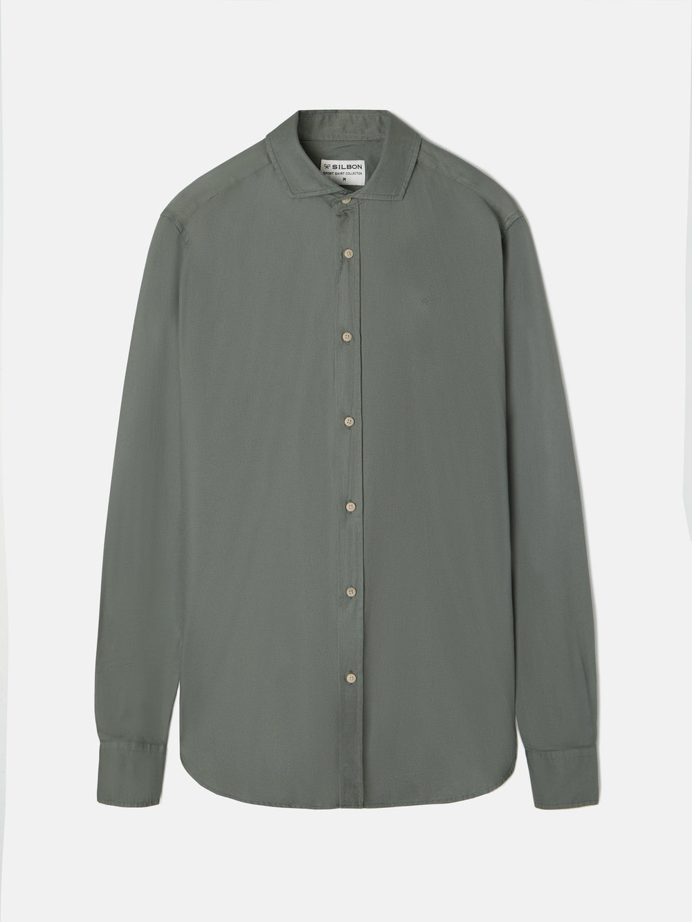 Dark green mini-structure sport shirt