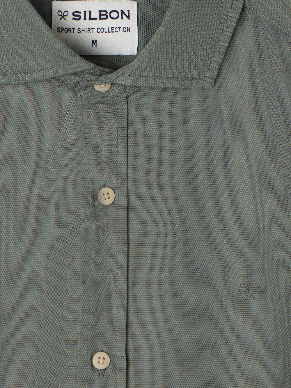 Dark green mini-structure sport shirt