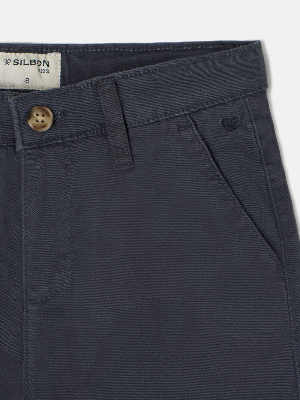 Calças desportivas para crianças estilo chino azul-marinho