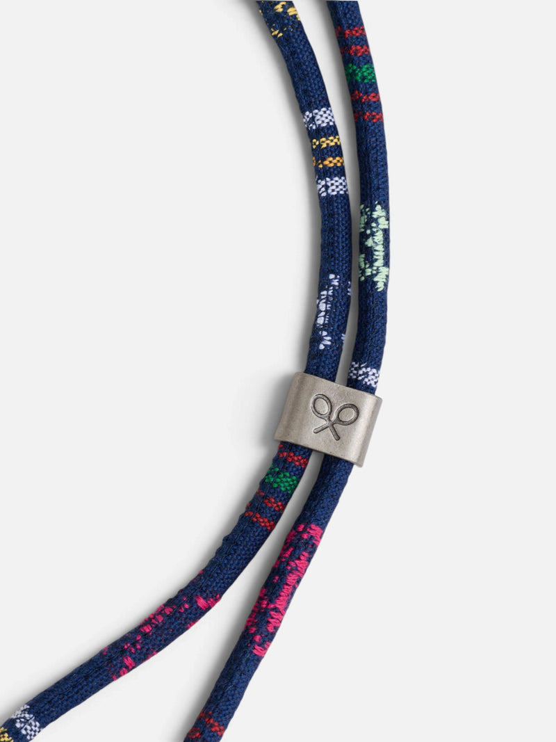 Cordão para óculos étnico azul-marinho