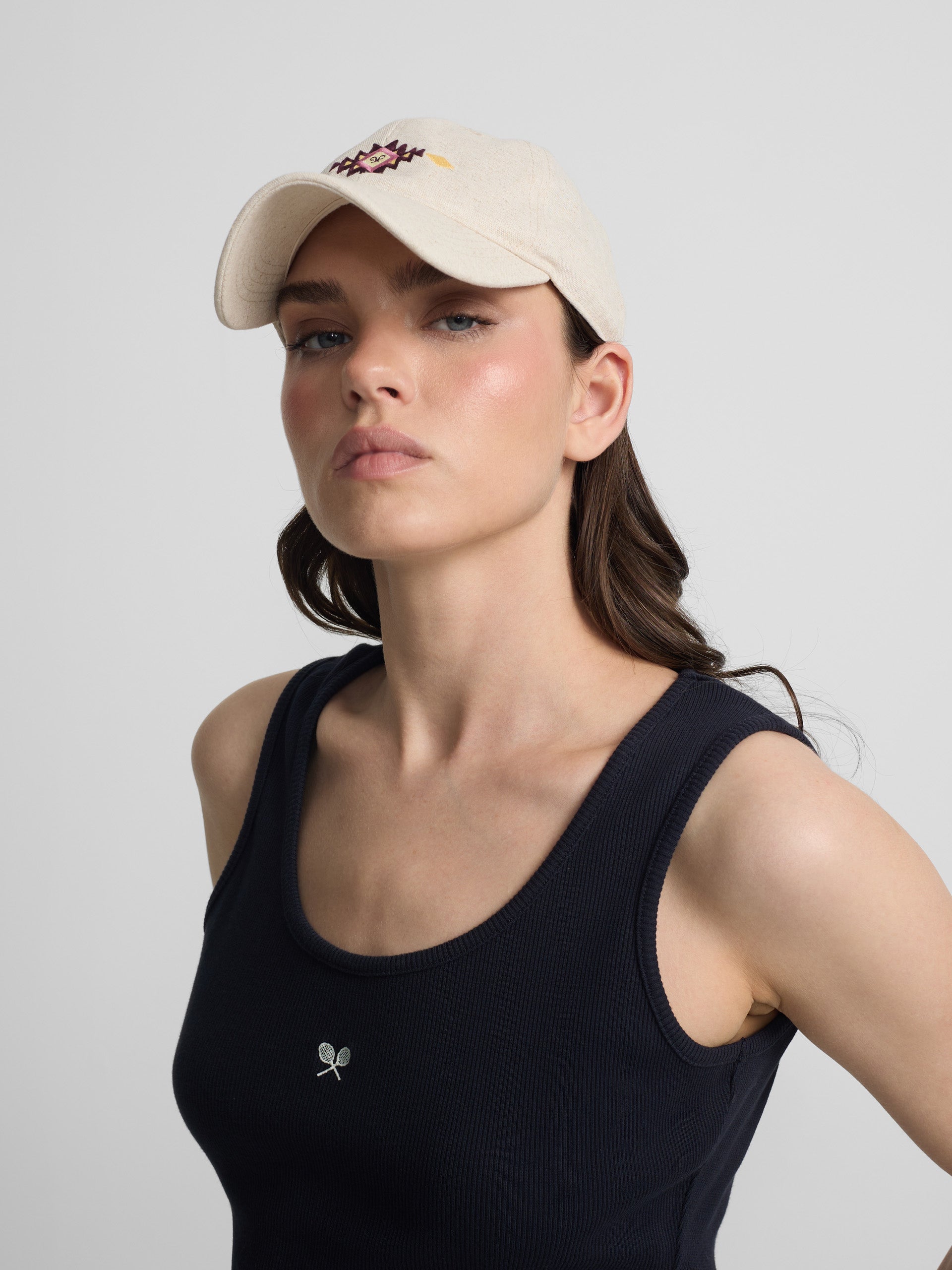 Camisola de mulher tank azul-marinho