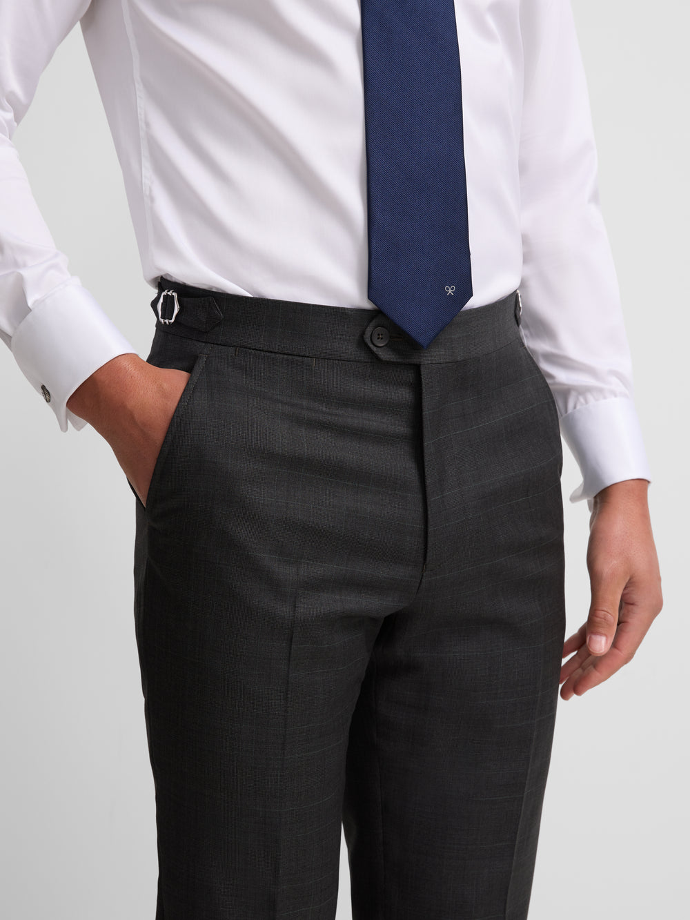 Pantalon chaque principe de gales gris