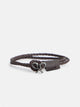 Braided leather bracelet with racket detail