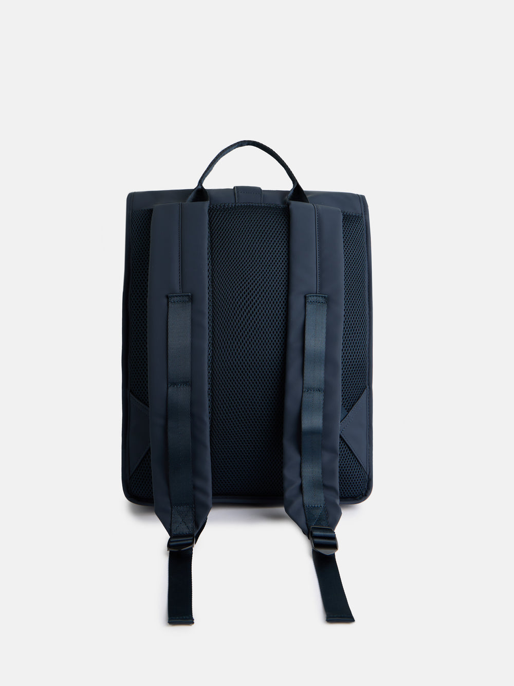 Navy blue rolltop backpack
