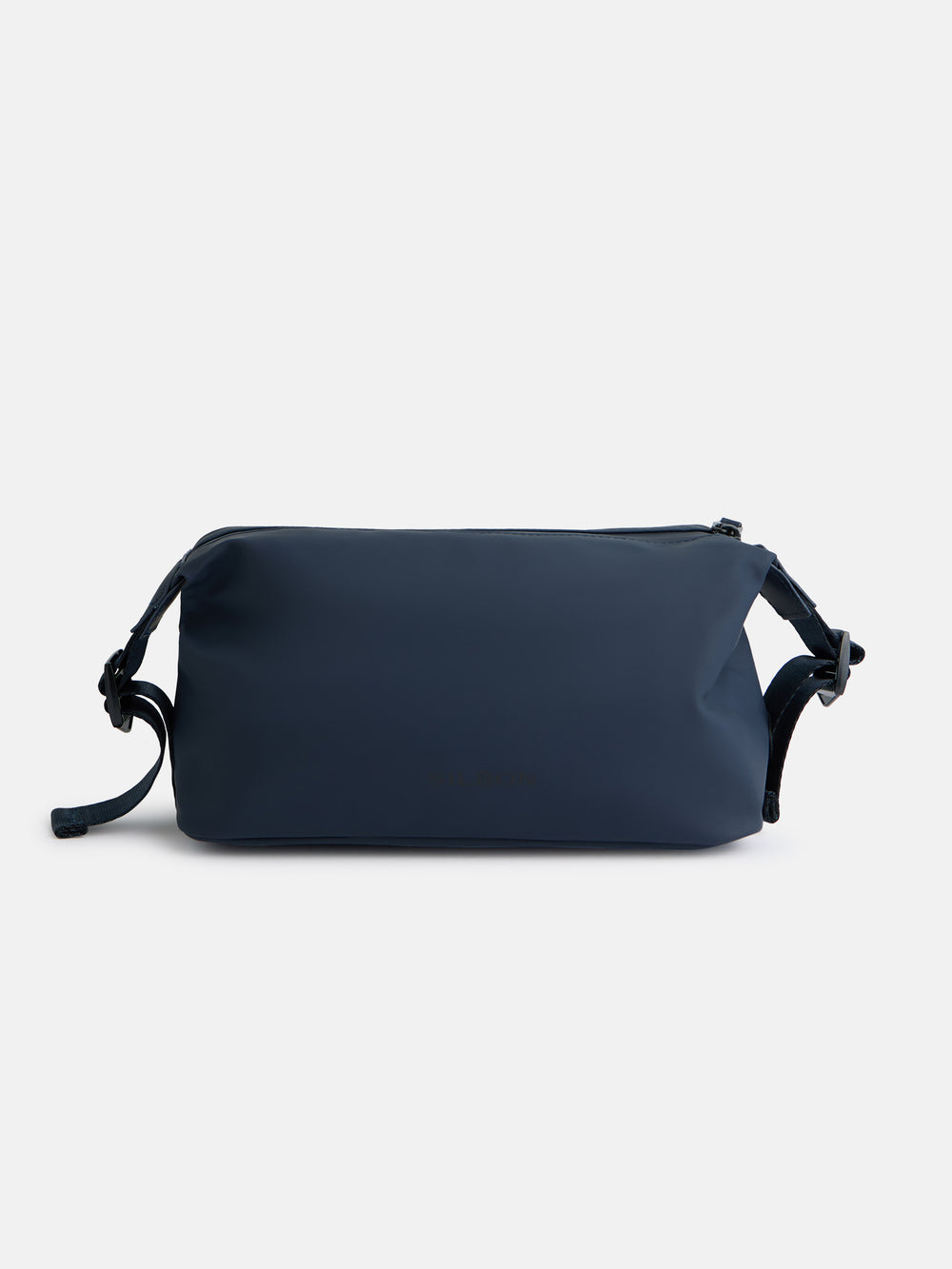 Navy blue roll-up toiletry bag