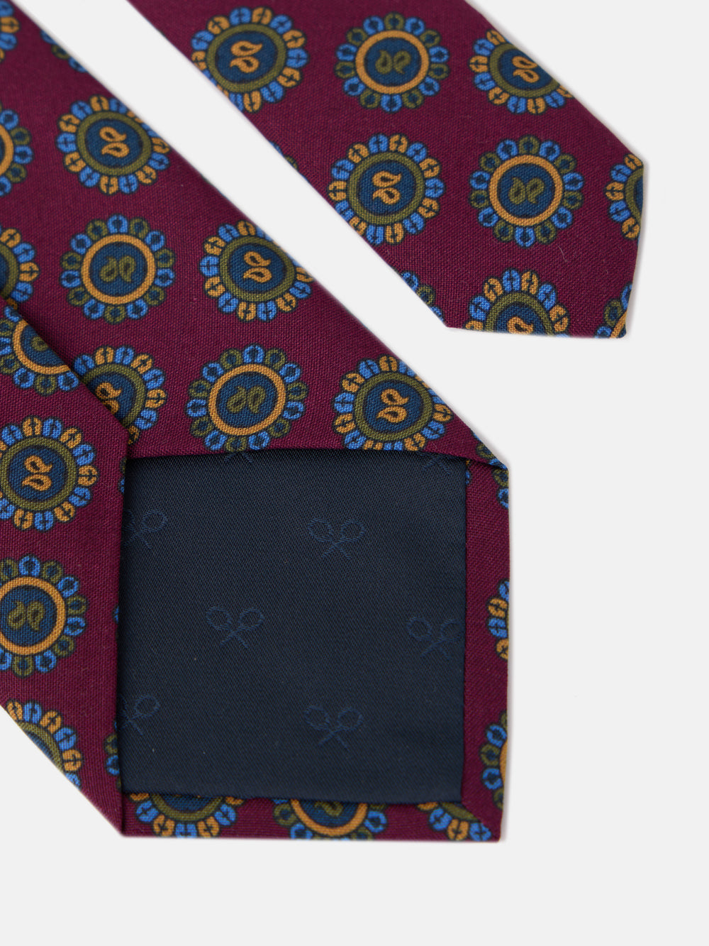 Burgundy circle tie