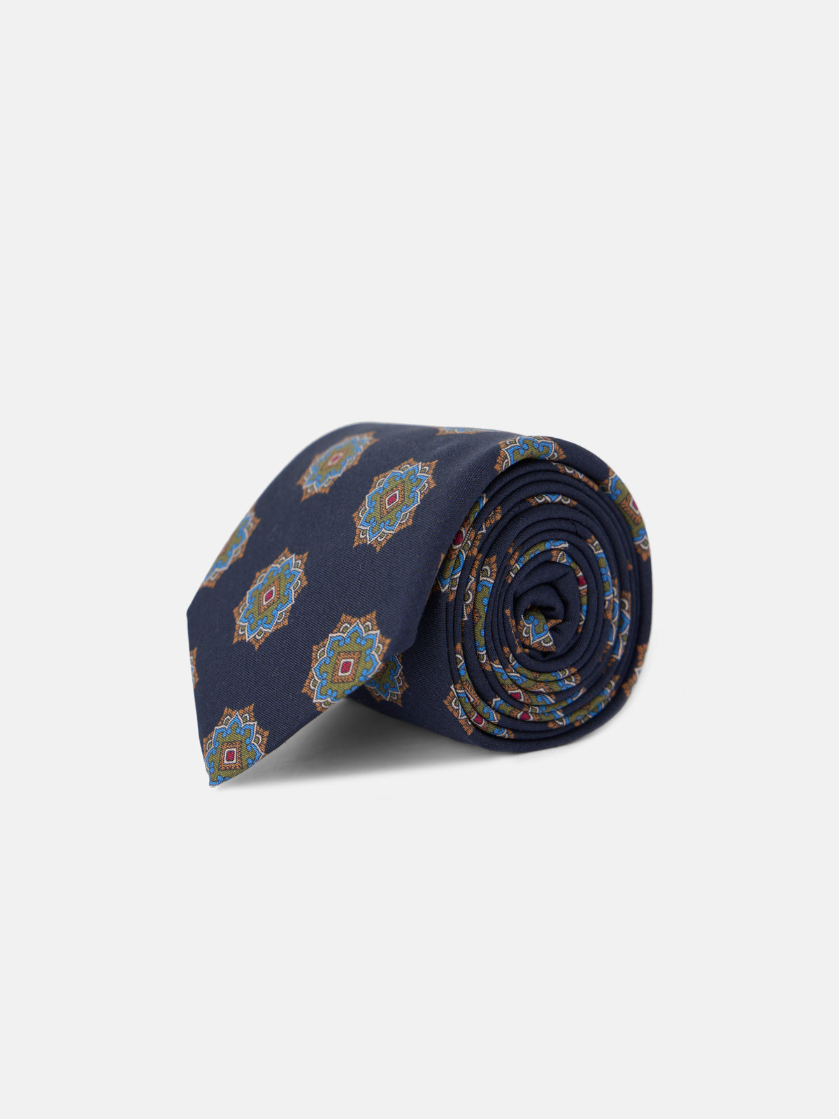 Corbata motivo ankara azul marino