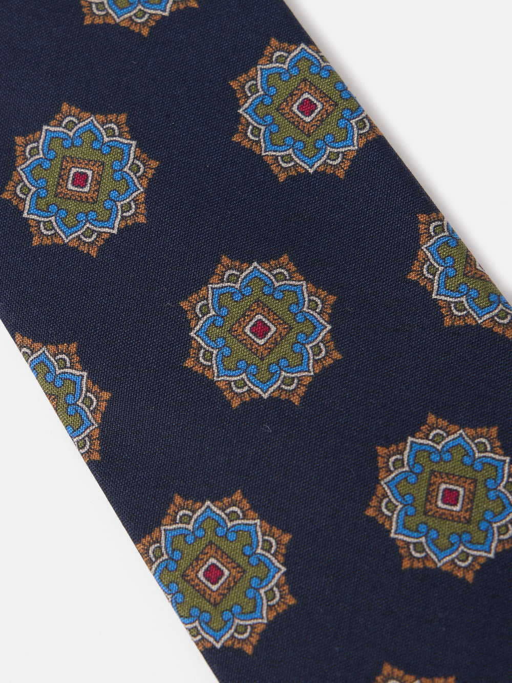 Corbata motivo ankara azul marino