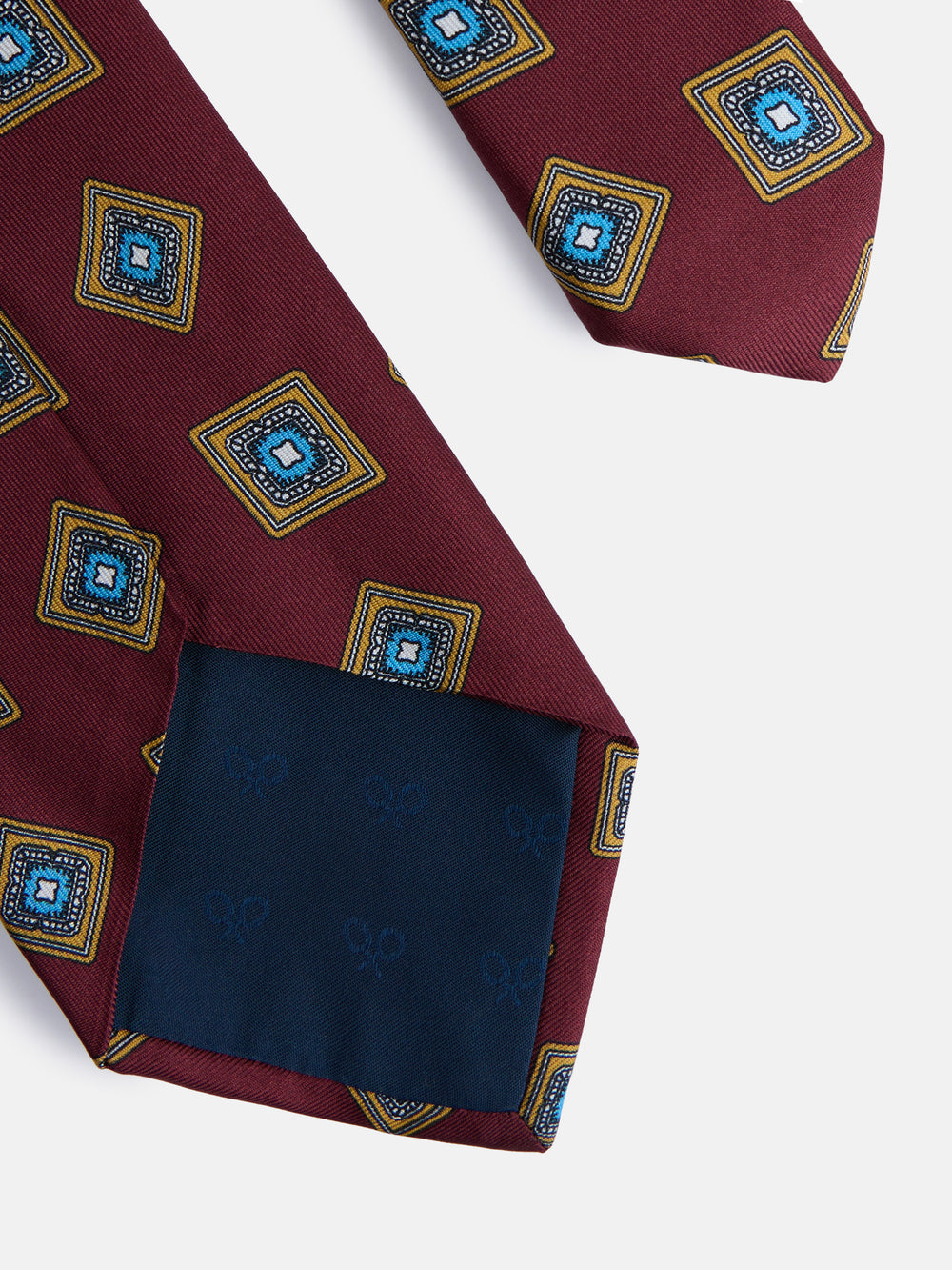 Corbata rombo irregular burdeos