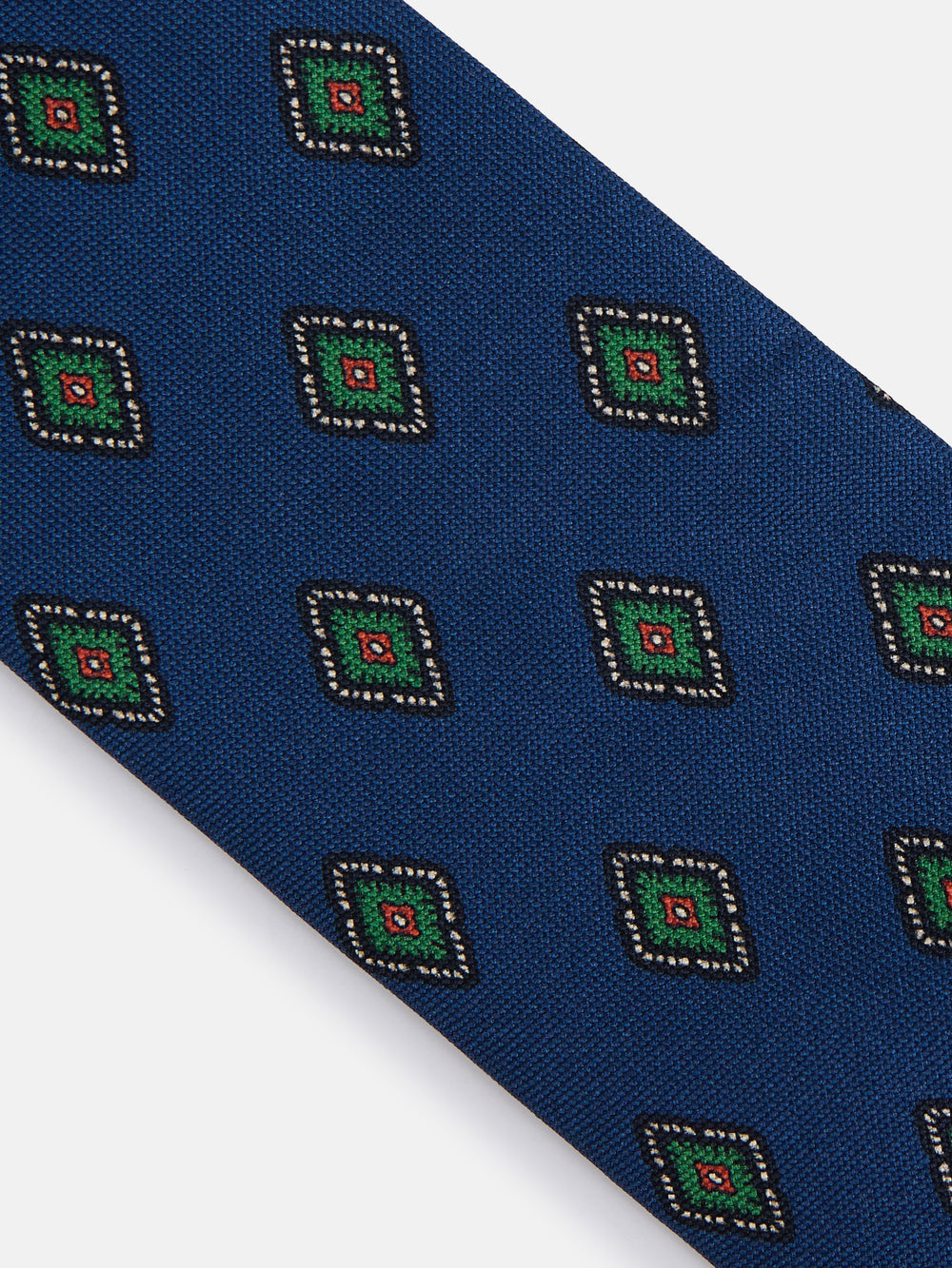 Corbata detalle rombo azul marino