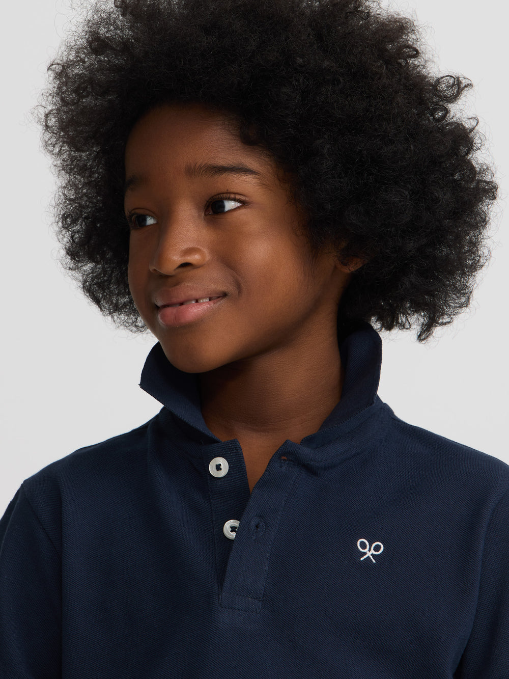 Polo classique pour enfants miniraquette bleu marine