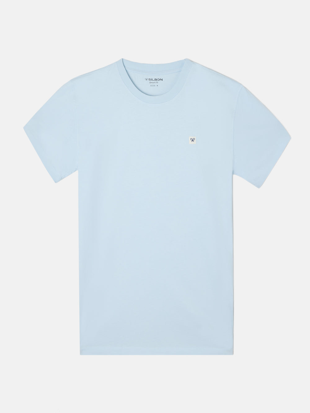 Plain light blue mini patch T-shirt