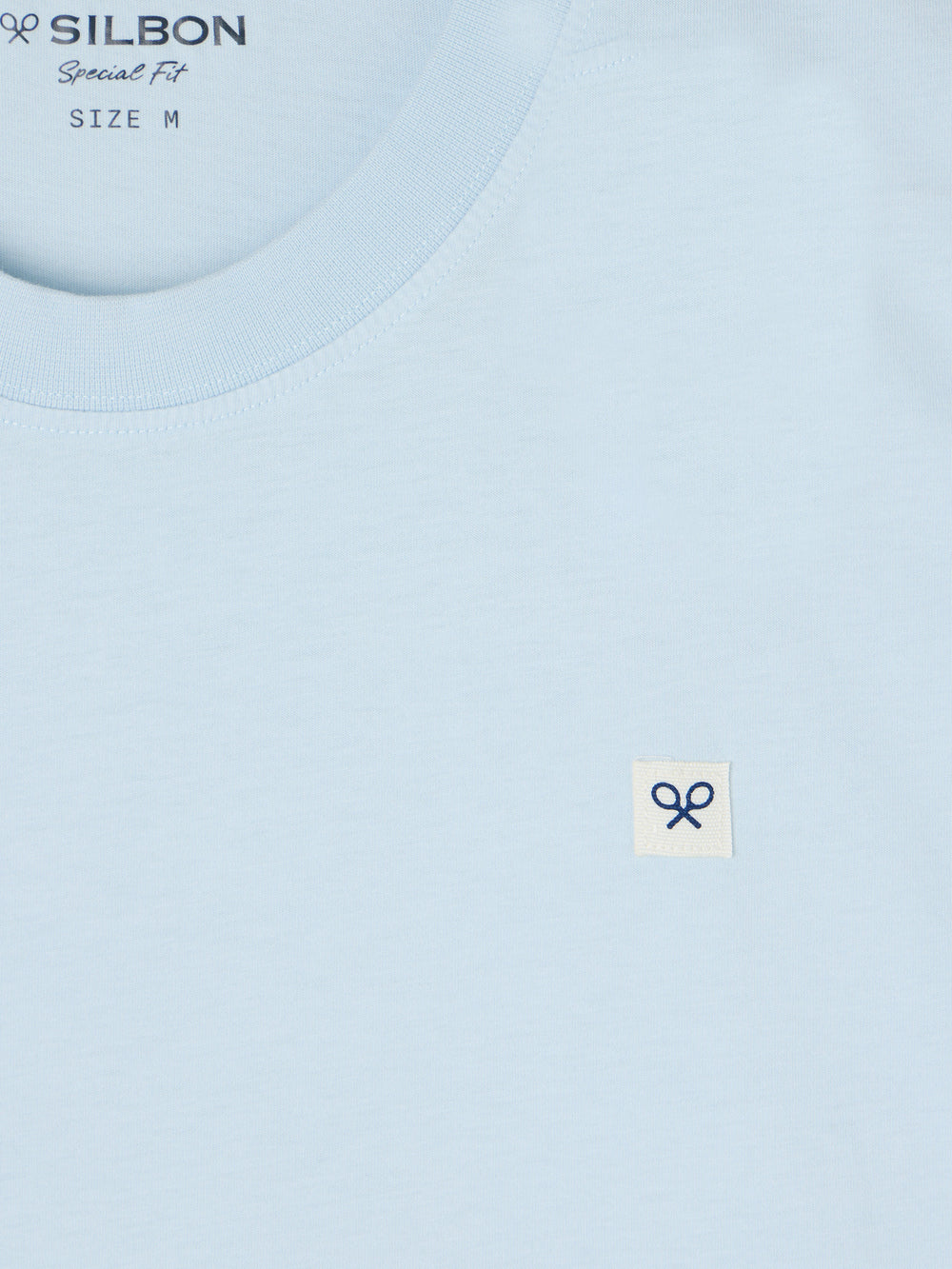 Plain light blue mini patch T-shirt