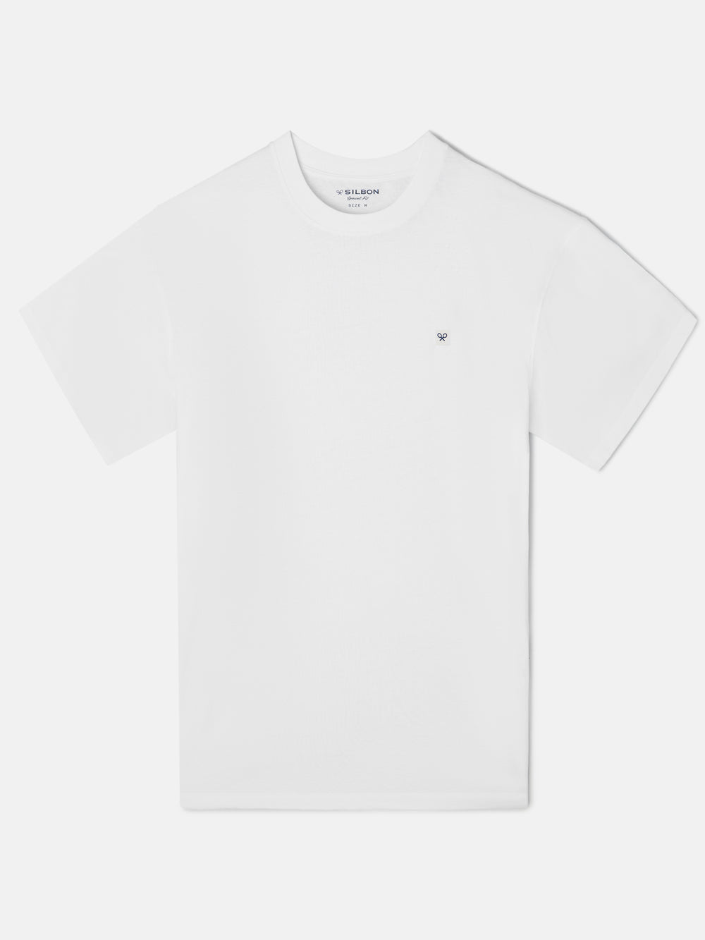 T-shirt unie avec mini-patch blanc