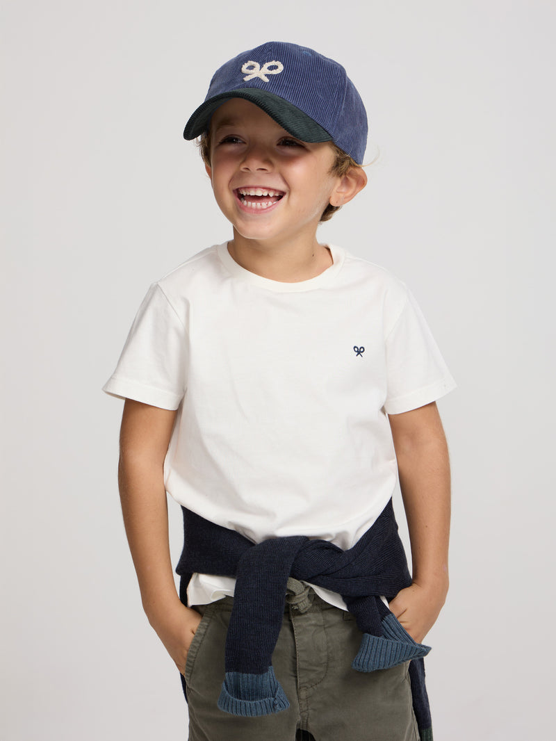 Camiseta kids minilogo blanca