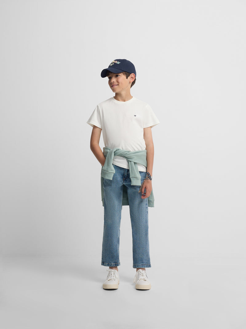 Camiseta kids minilogo blanca