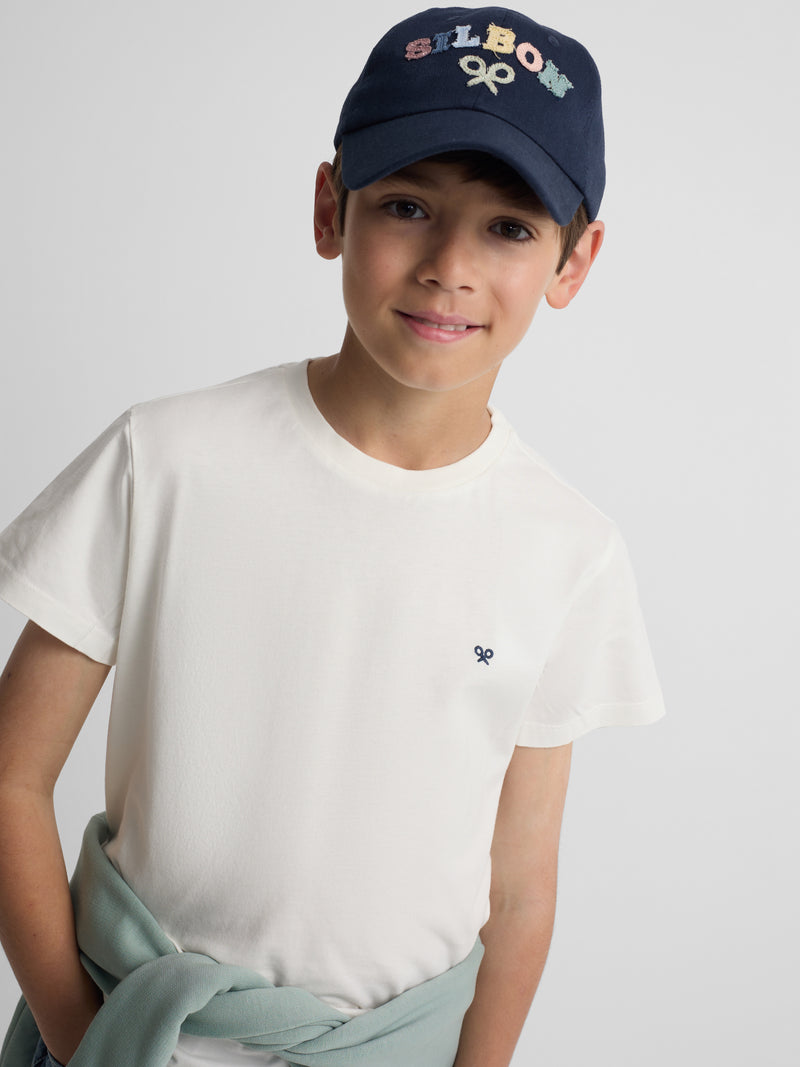Camiseta kids minilogo blanca