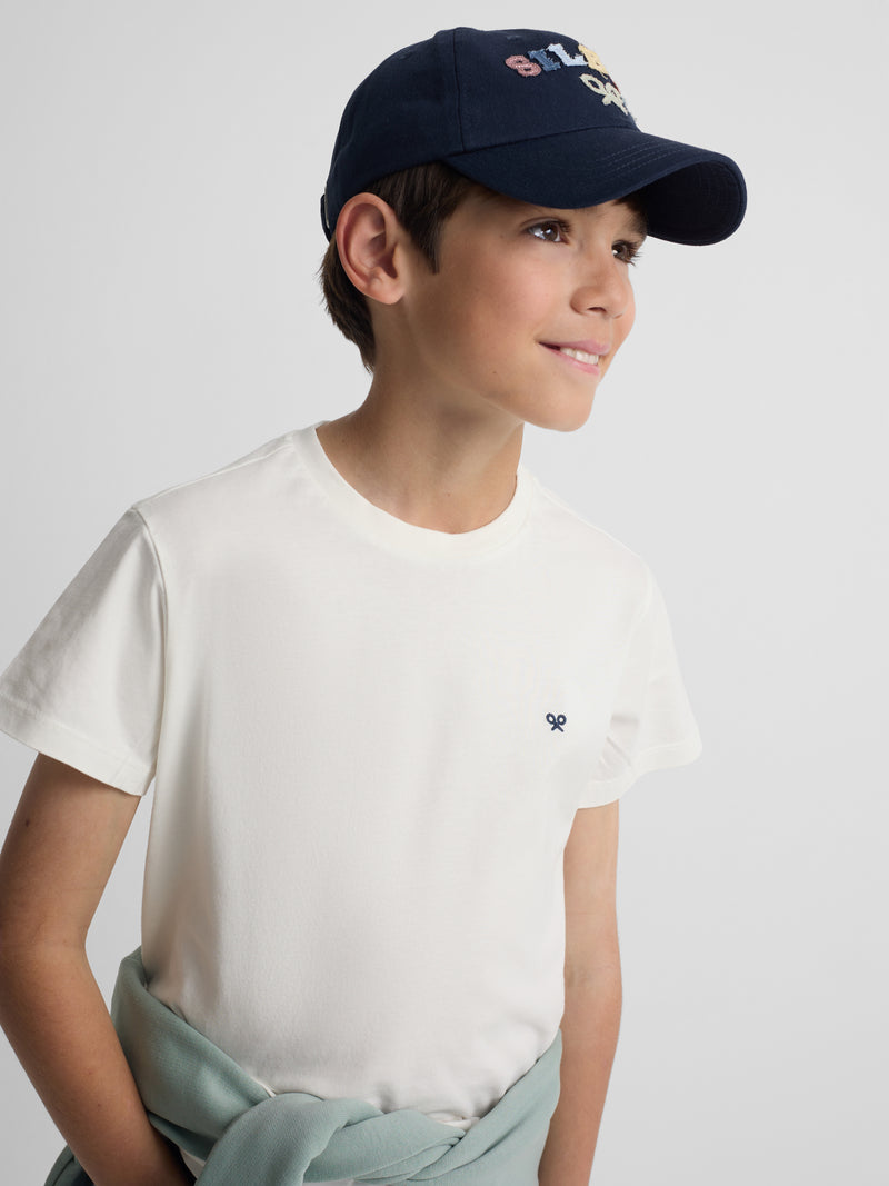 Camiseta kids minilogo blanca