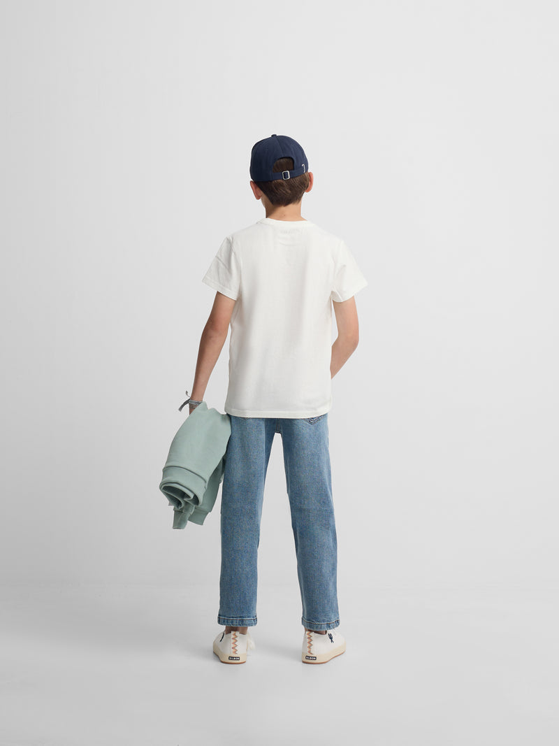 Camiseta kids minilogo blanca