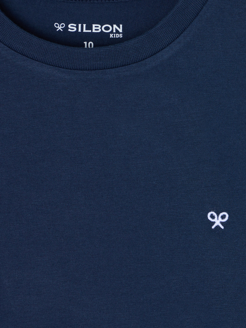 T-shirt kids minilogo azul-marinho