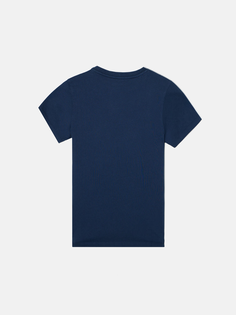 T-shirt kids minilogo azul-marinho