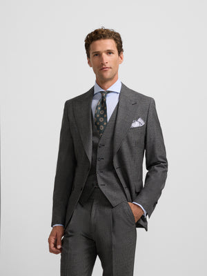 Veste de costume pied-de-poule grise