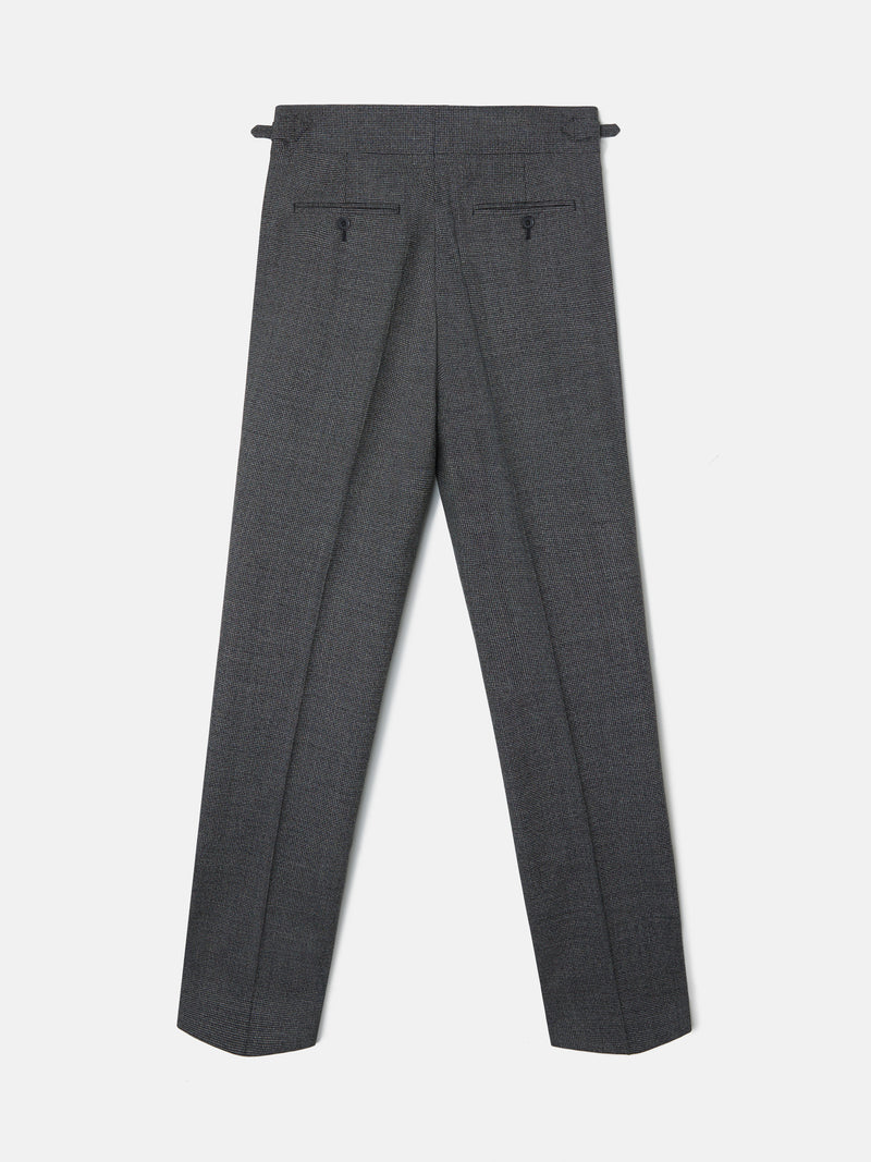 Pantalon de costume pied-de-poule gris
