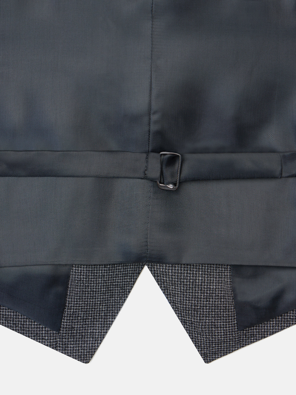 Chaleco recto traje pata de gallo gris