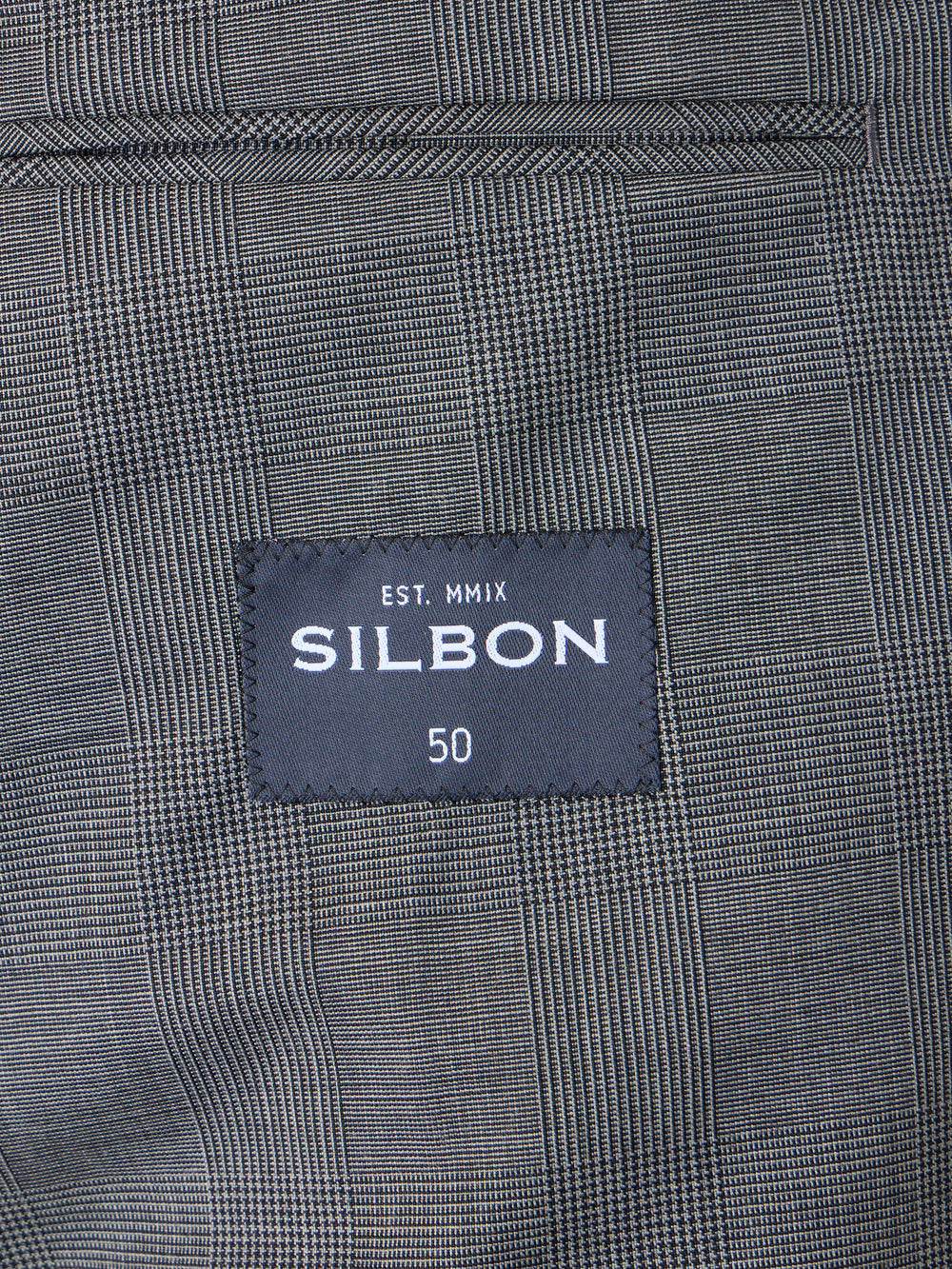 Americana traje clasico principe de gales gris