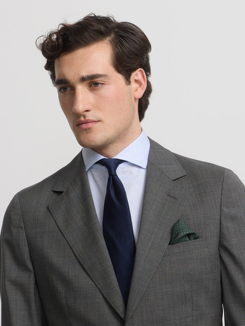 Classic Prince of Wales grey suit jacket