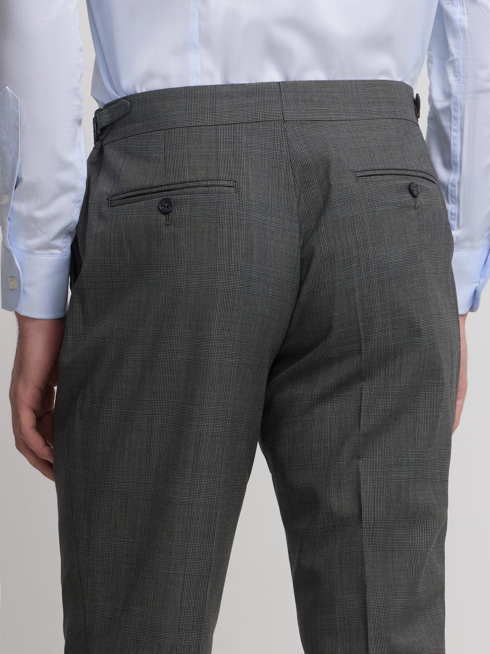 Pantalon traje clasico principe de gales gris