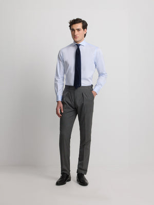 Classic Prince of Wales grey suit trousers